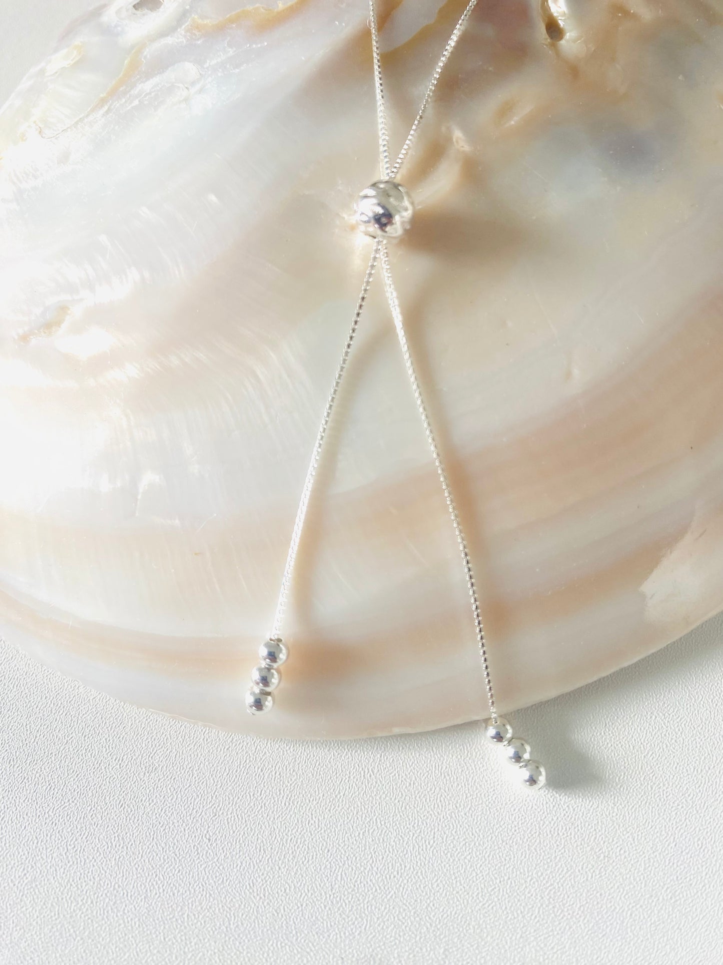 Sterling silver slider necklace