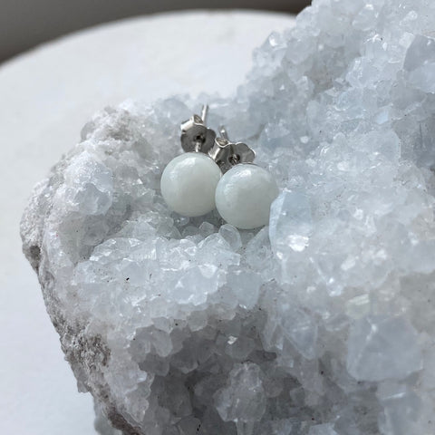 Jadeite stud earrings