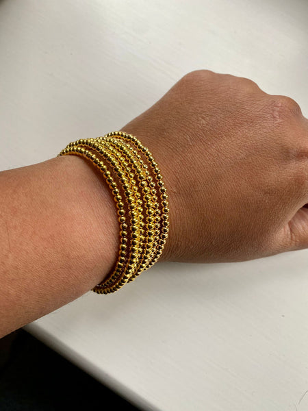 Roma cuff with added Roma stretch bracelets