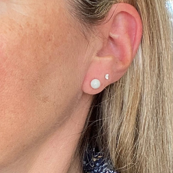 Jadeite stud earrings