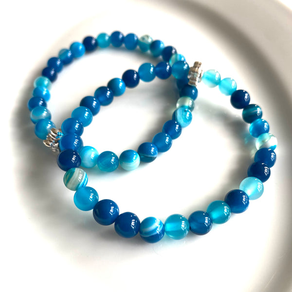 Mix and match banded agate bracelets