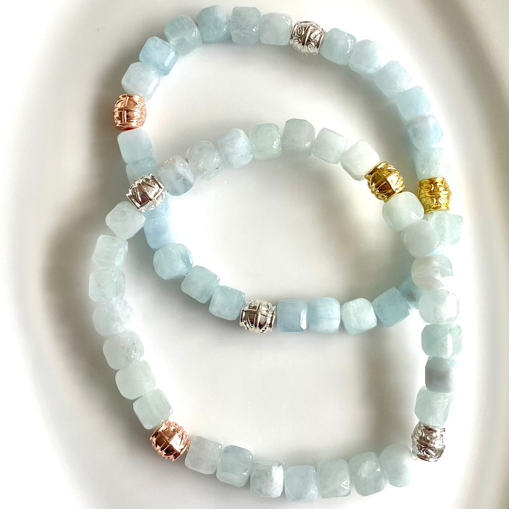 Aquamarine bracelets