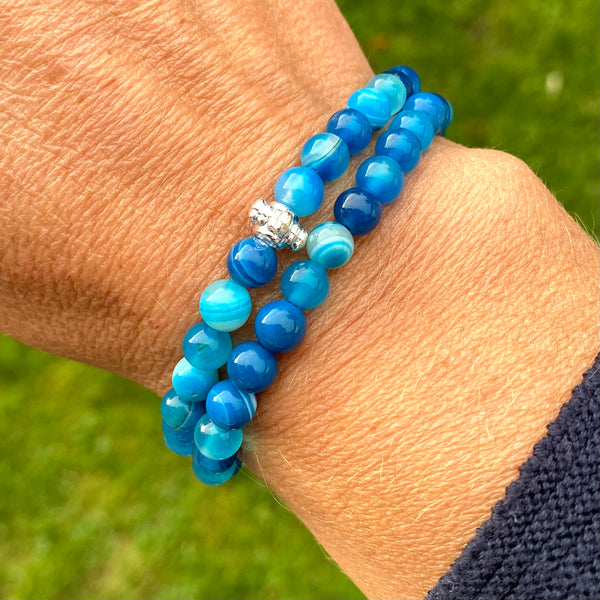 Mix and match banded agate bracelets