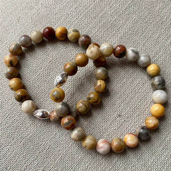 Crazy lace agate bracelets