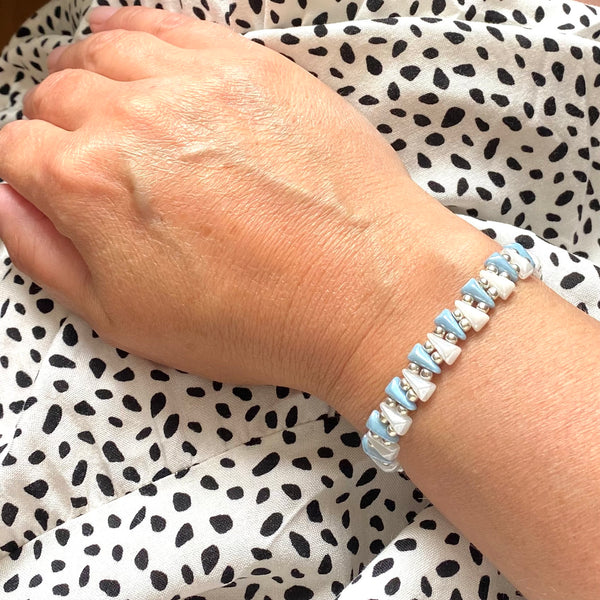 Czech glass arrow stretch bracelets