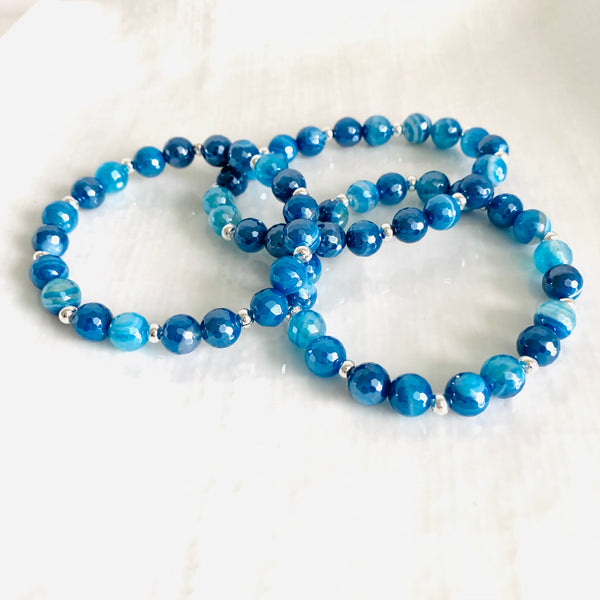 Mix and match banded agate bracelets