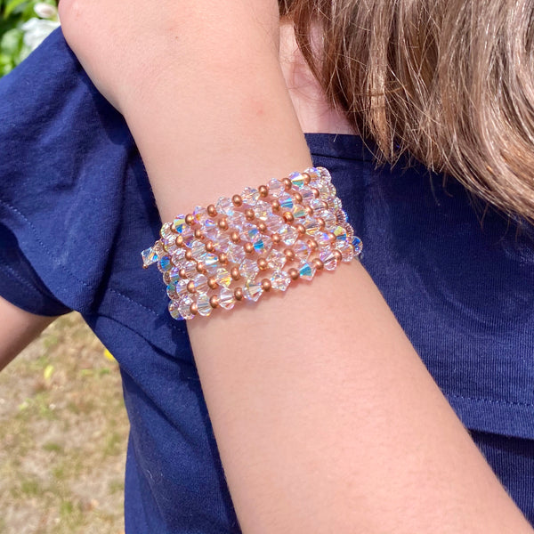 Swarovski elements crystal wrap with rose gold