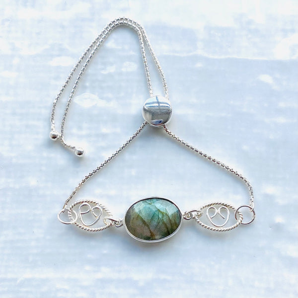 Sterling silver gemstone bracelet collection