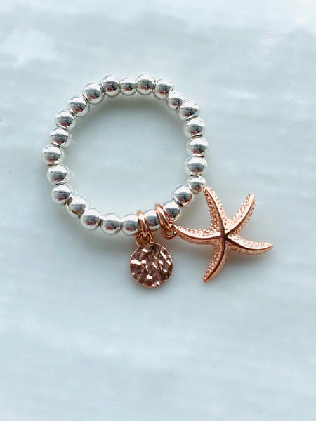 Sterling silver stackable stretch ring