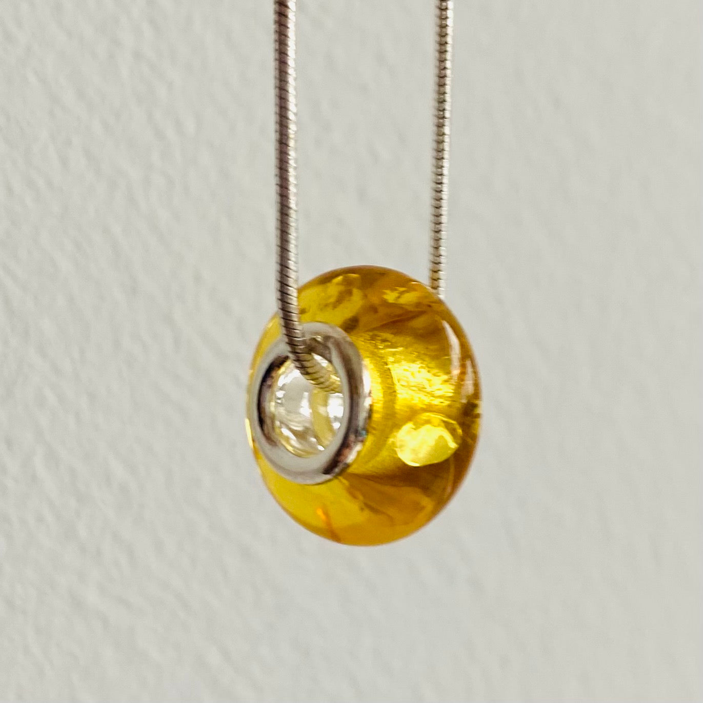 Baltic butterscotch amber donut necklace