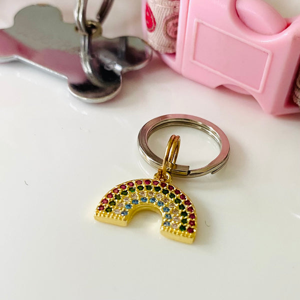 Rainbow keyring /pet tag charms