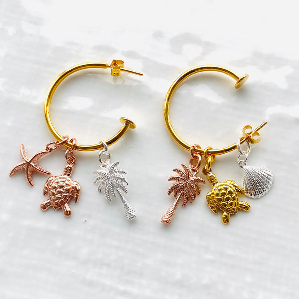 Paradise hoop earrings - create your own