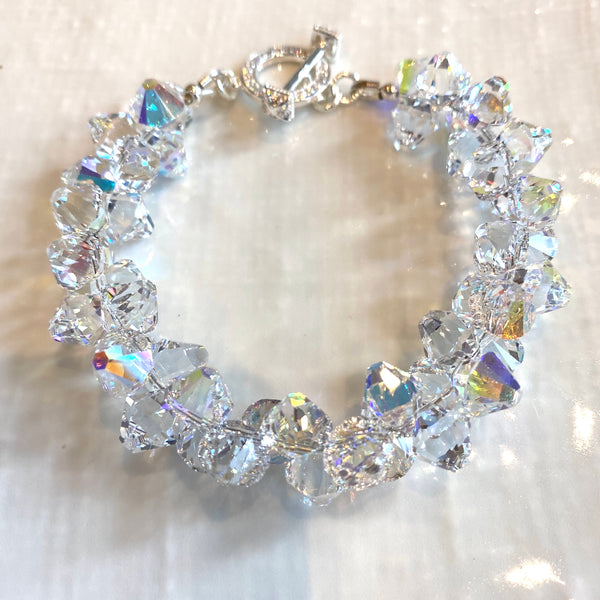 Swarovski crystal icicle bracelet