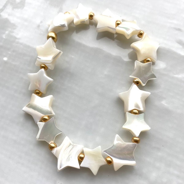 Mother of pearl star bracelets