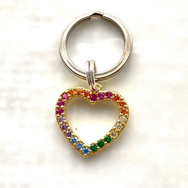 Rainbow keyring /pet tag charms