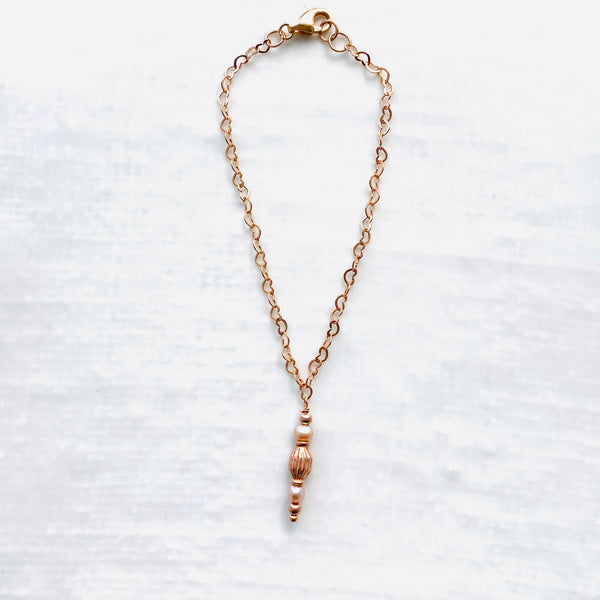 Sterling silver rose gold plated heart charm bracelets