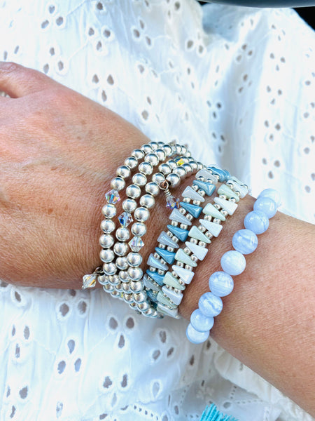 Czech glass arrow stretch bracelets