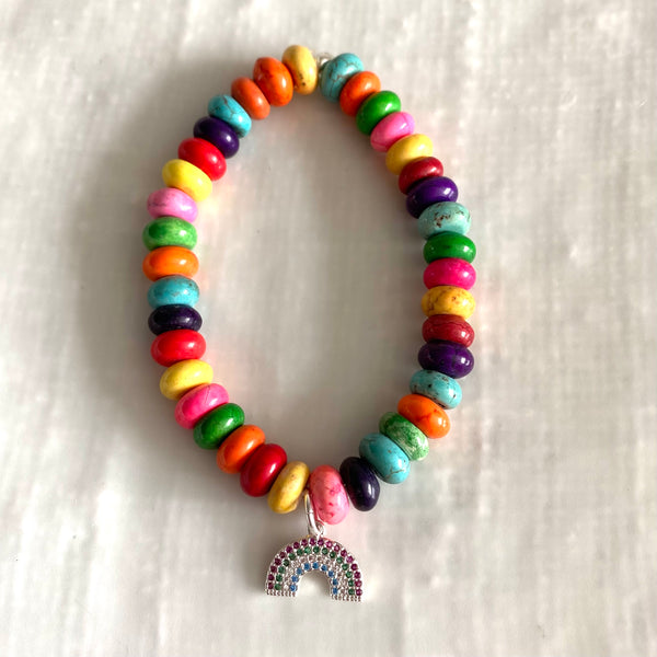 Rainbow charm bracelet