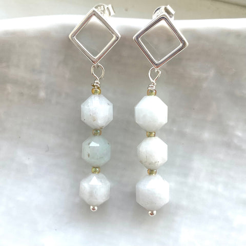 Jadeite satellite earrings