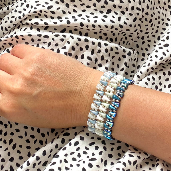 Czech glass arrow stretch bracelets