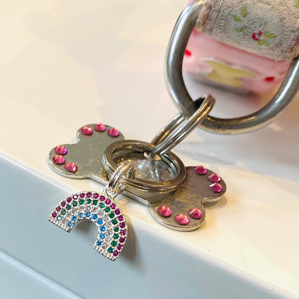 Rainbow keyring /pet tag charms