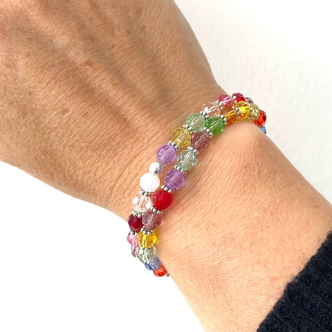 Rainbow crystal bracelet