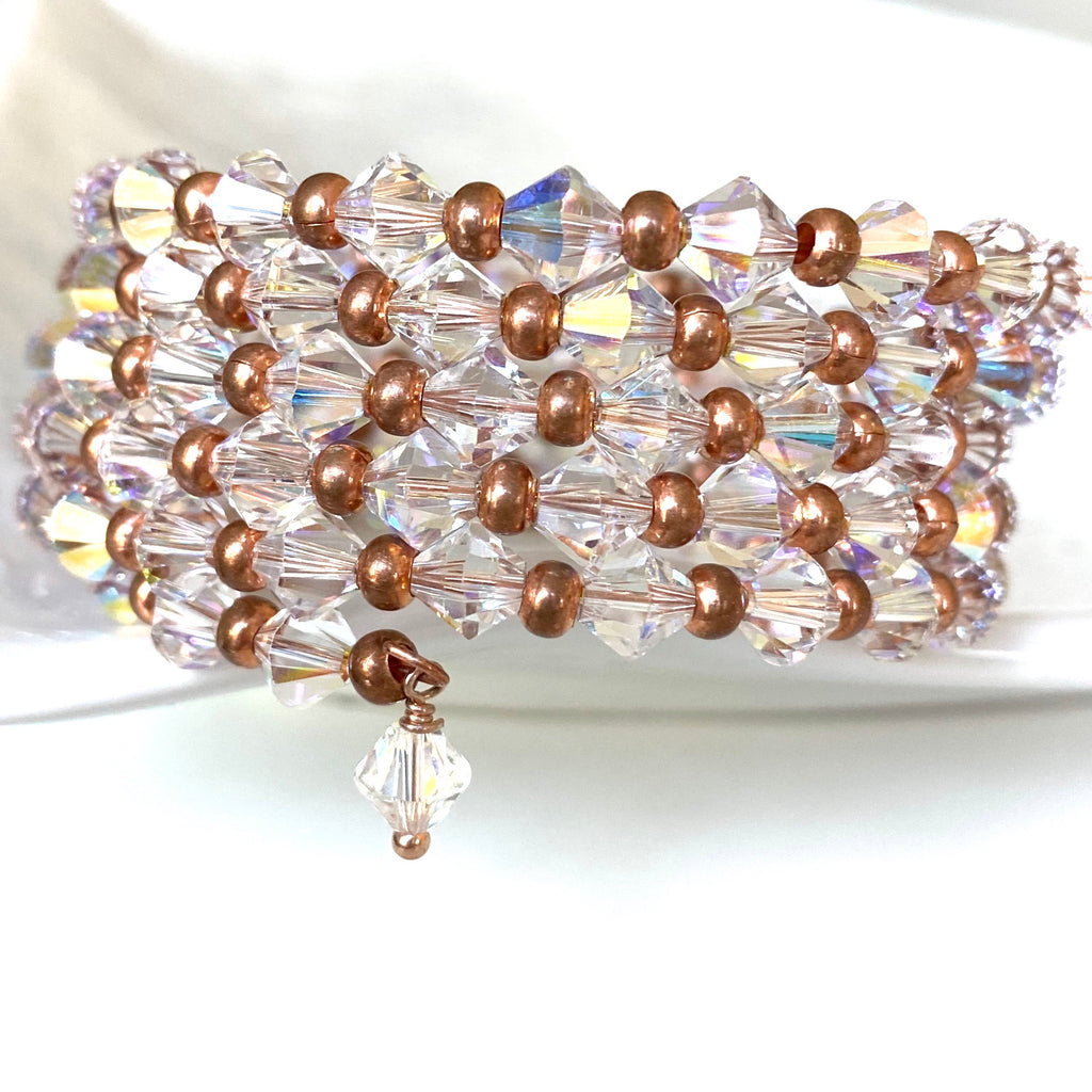 Swarovski elements crystal wrap with rose gold