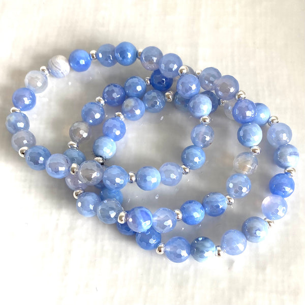 Mix and match banded agate bracelets