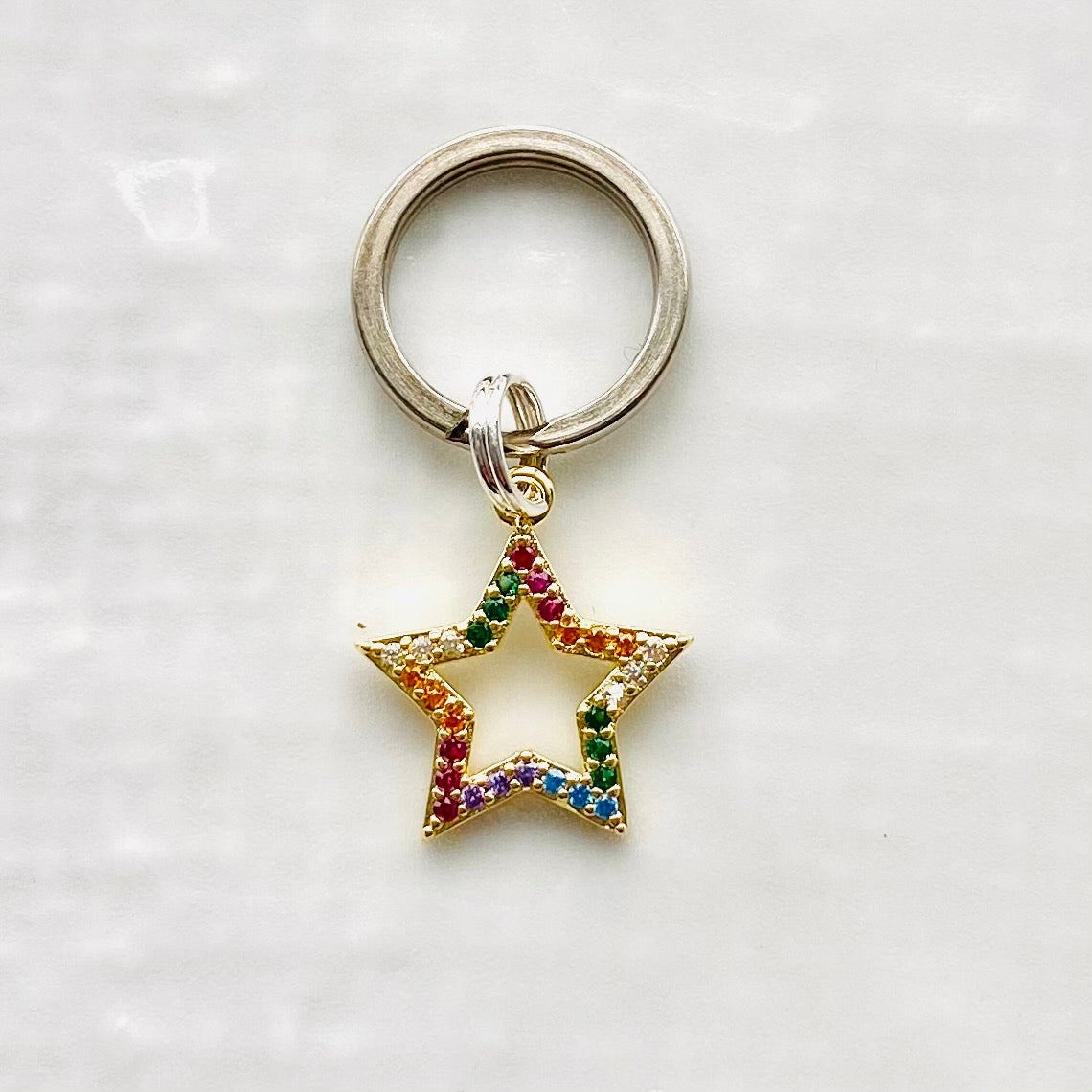 Rainbow keyring /pet tag charms