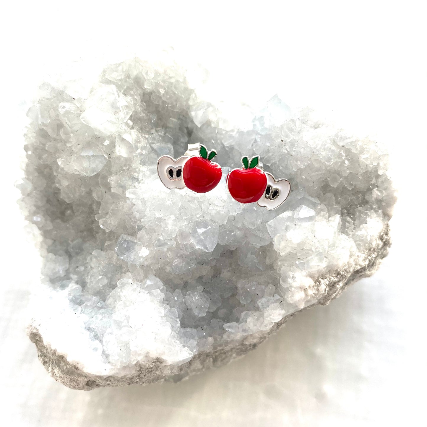 Apple stud earrings