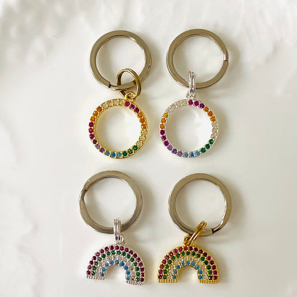 Rainbow keyring /pet tag charms