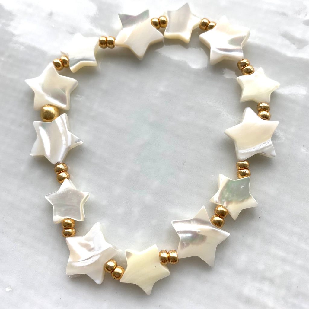 Mother of pearl star bracelets