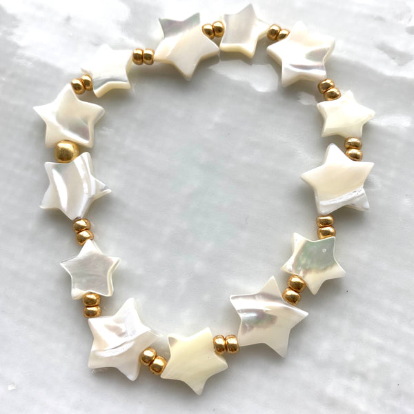 Mother of pearl star bracelets