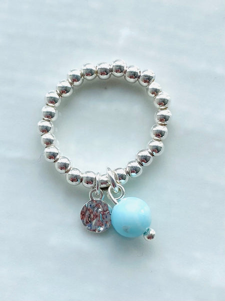 Sterling silver stackable stretch ring