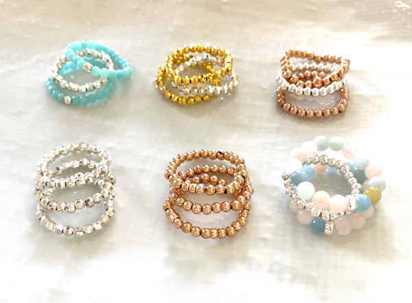 Sterling silver stackable stretch ring