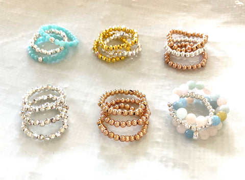 Sterling silver stackable stretch ring