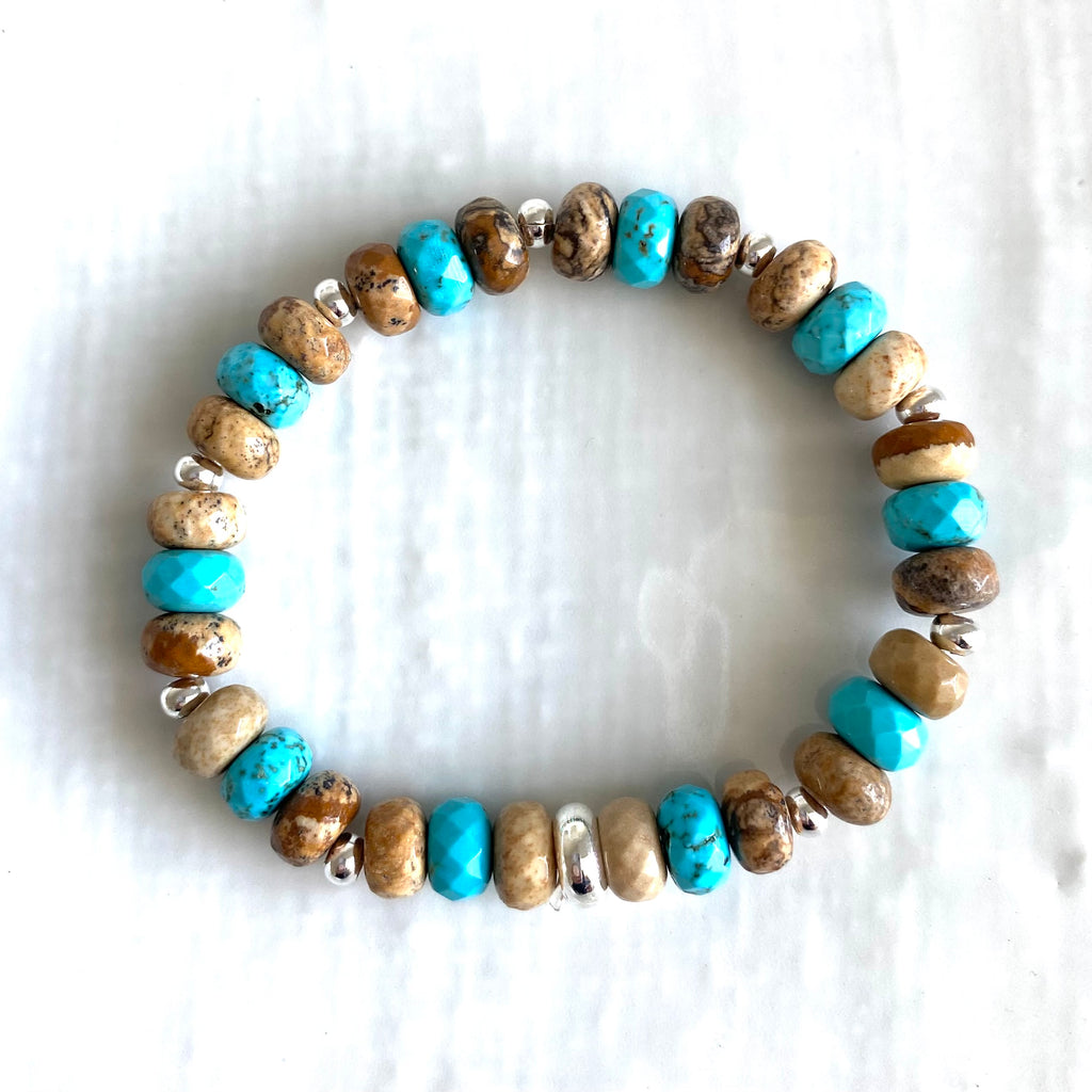 Mix and match stretch gemstone bracelets