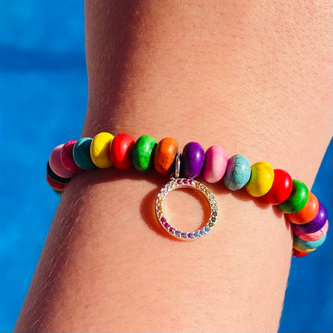 Rainbow charm bracelet