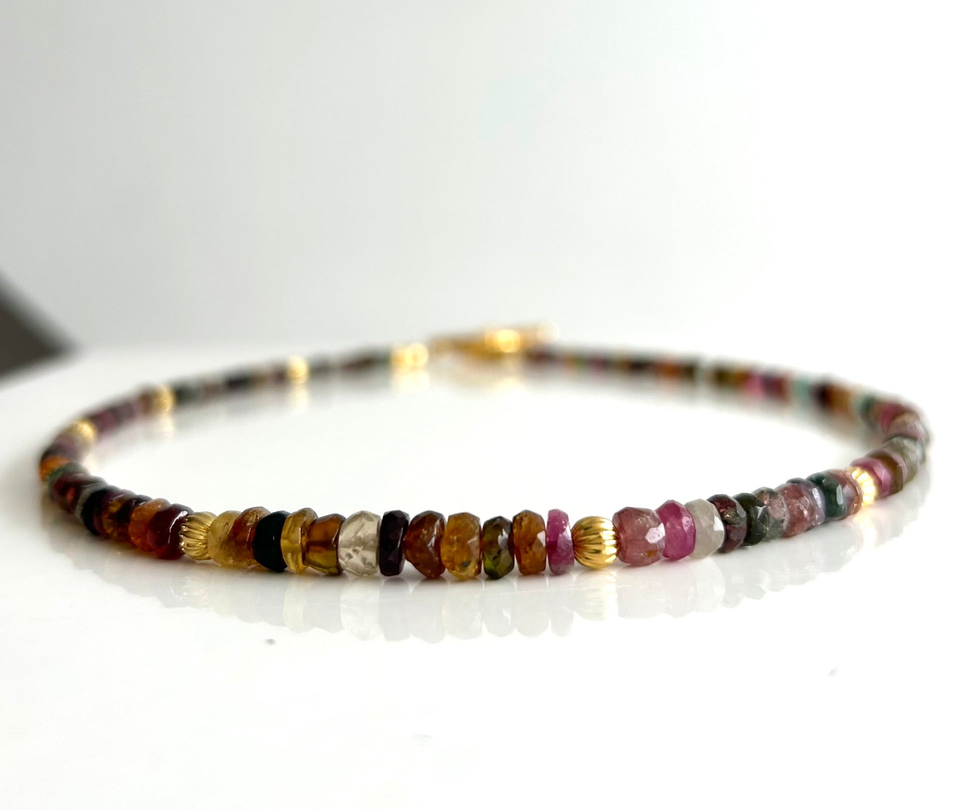 Natural Gemstone healing tourmaline necklace everyday wear handmade jewellery