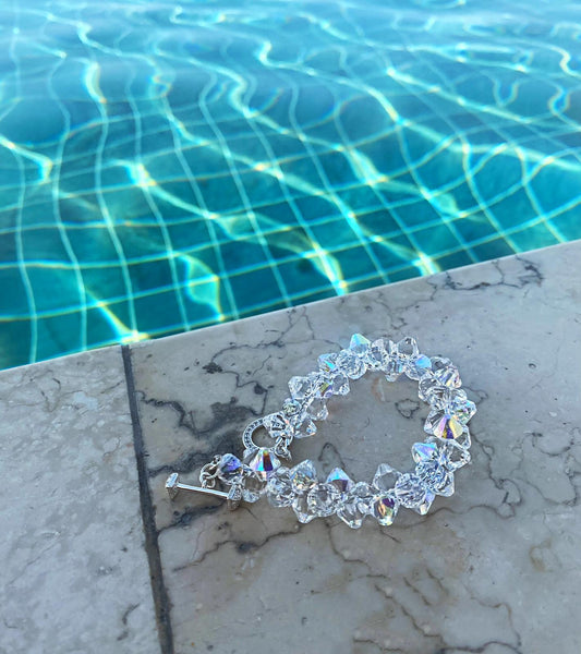 Swarovski crystal icicle bracelet