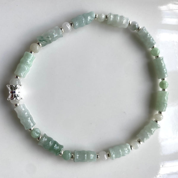 Stackable Jadeite stretch bracelets