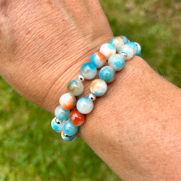 Quartzite jade gemstone bracelet