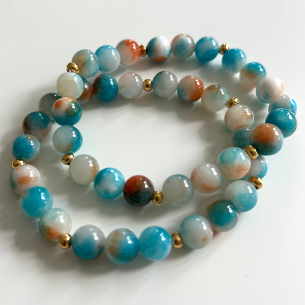 Quartzite jade gemstone bracelet