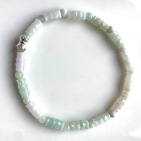 Stackable Jadeite stretch bracelets