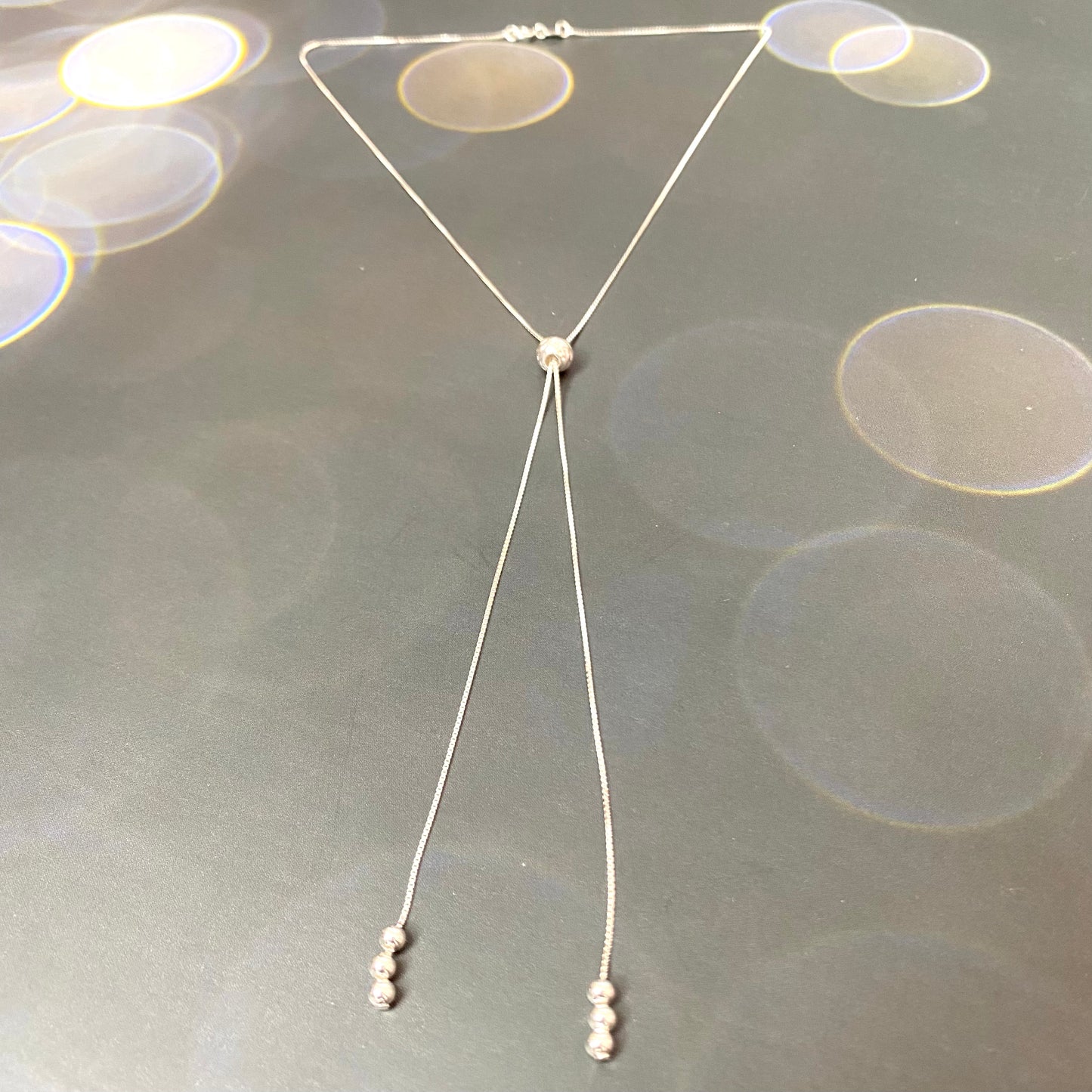 Sterling silver slider necklace