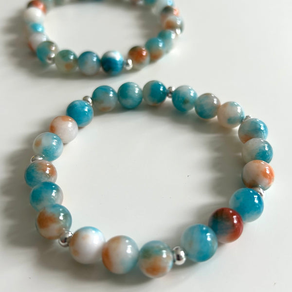 Quartzite jade gemstone bracelet