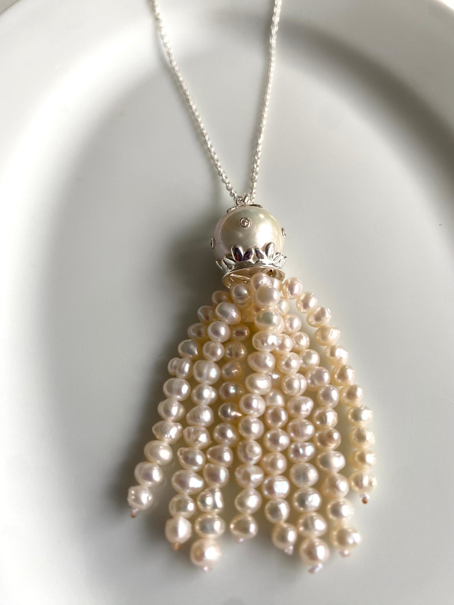 Pearl tassel necklace