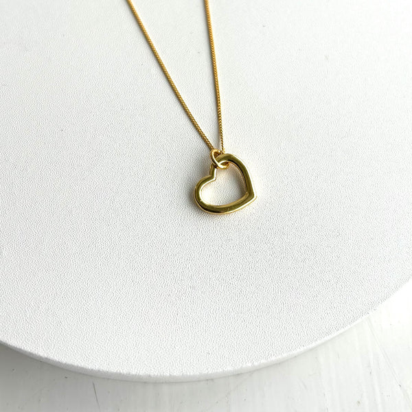 Sideways heart necklace