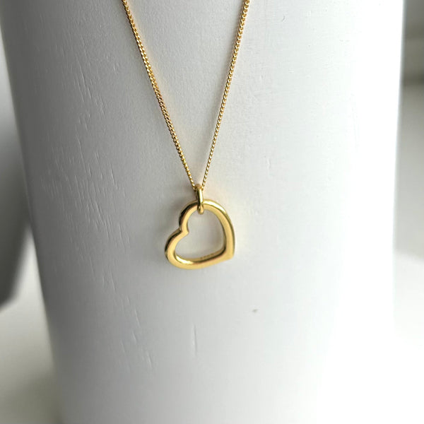 Sideways heart necklace