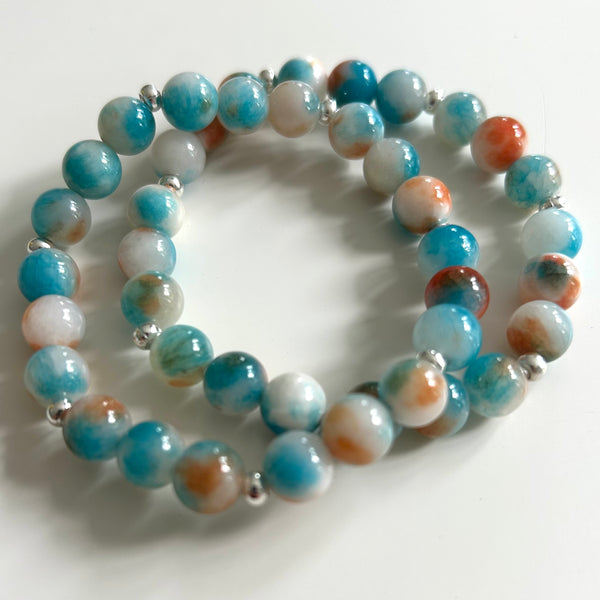 Quartzite jade gemstone bracelet